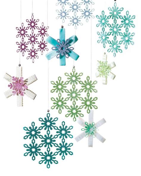 Eric Pikes Glittered Snowflake Ornaments Martha Stewart