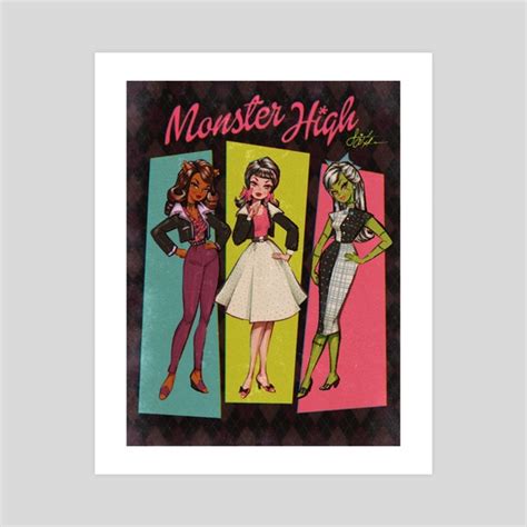 1950s Monsters An Art Print By Savannah Alexandra Inprnt