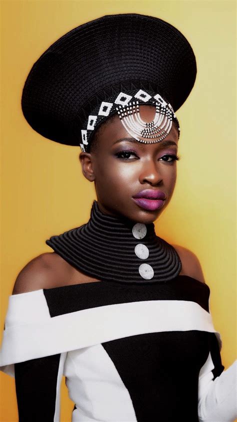 Black Zulu Hat With Black And White Beading Trufacebygrace African Inspired Fashion African