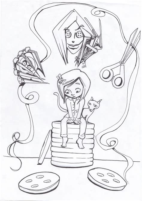 Coraline coloring pages for girls coraline 2 printable 2021 0276 coloring4free. Coraline Coloring Pages - Coloring Home
