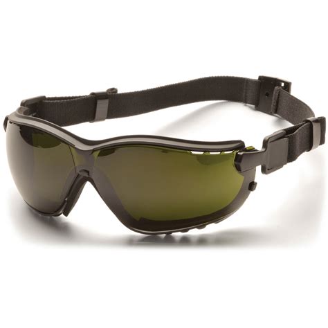 Pyramex V2g Safety Glasses Goggles Black Frame 5 0 Ir Filter Lens