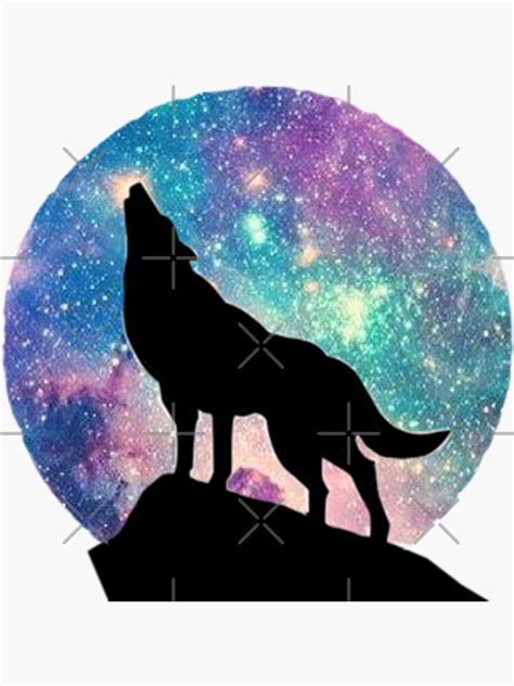 Howling Wolf Sticker By Dabbey Redbubble