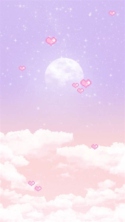 영롱 보름달 배경 네이버 블로그 Kawaii Background Cute Cartoon Wallpapers