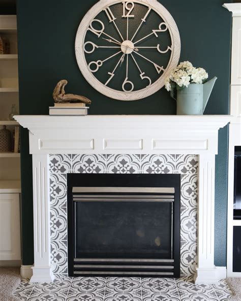 5 Steps To Beautifully Stenciled Tiles Fireplace Tile Diy Fireplace