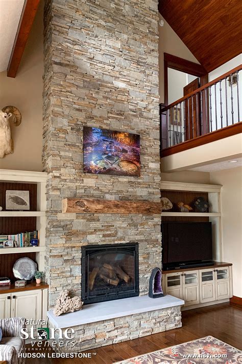 Hudson Ledgestone® | Stone veneer fireplace, Stone veneer, Stacked
