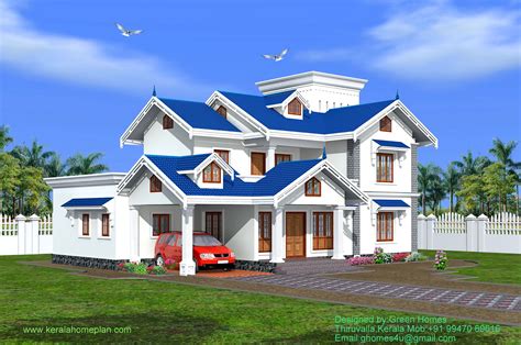 Green Homes Construction Beautiful 4 Bedroom Kerala House 3450 Sq Feet