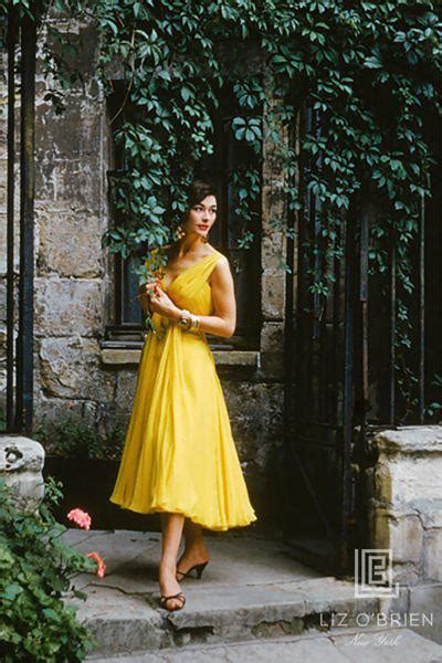 Mark Shaw Yellow Chiffon In A Courtyard In The Passage Du Commerce