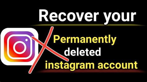 Recover Deleted Instagram Account Youtube