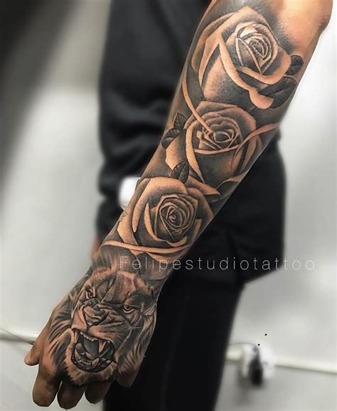Pin on #Tattoo | Forearm tattoo men, Rose tattoo sleeve, Rose tattoos