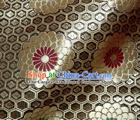 asian traditional classical chrysanthemum pattern damask brocade fabric japanese kimono tapestry