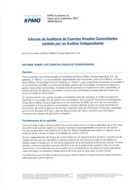 Cuentas Anuales Consolidadas 2020 Informe De Auditoria