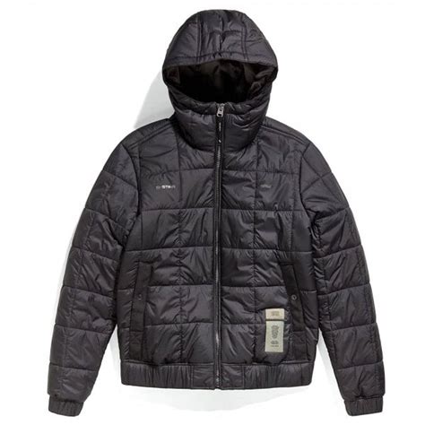 G Star Gstar Meefic Square Quilted Hooded Jacket Black D22716 G Star