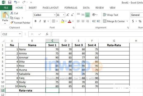 Cara Menghitung Rata Rata Persentase Di Excel Beserta Contoh Soal Riset
