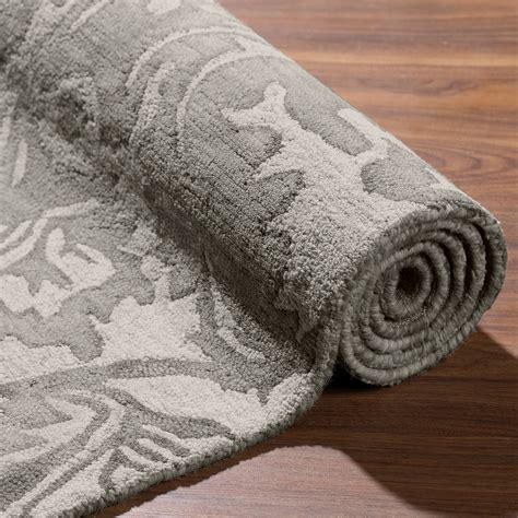 traditional wool damask area rug gray 4 x 6 addison rugs touch of modern