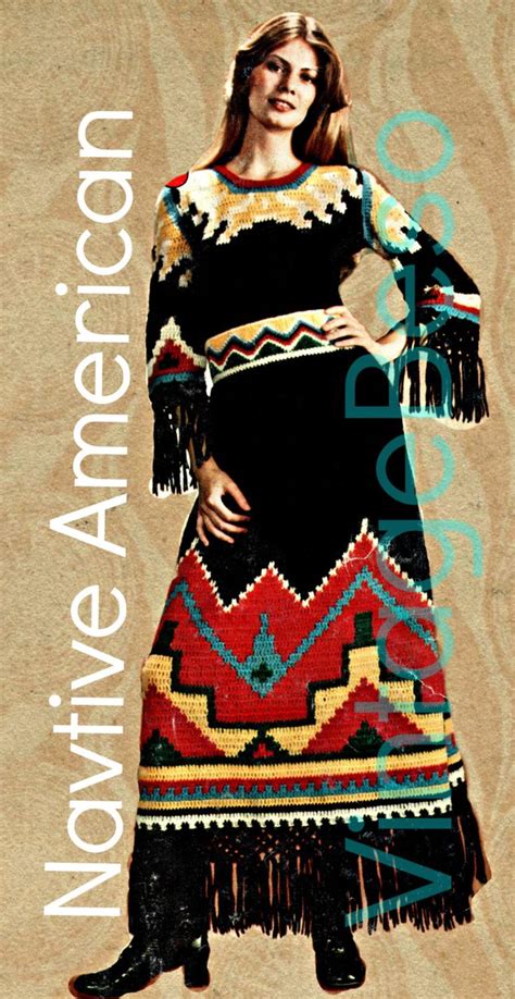 Dress Crochet Pattern Native American Dress Retro Top Etsy Native