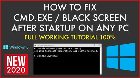 How To Fix Black Screen After Startup On Any Pc Cmdexe Boot Error