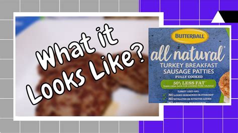 ButterBall All Natural Turkey Breakfast Sausage Patties YouTube