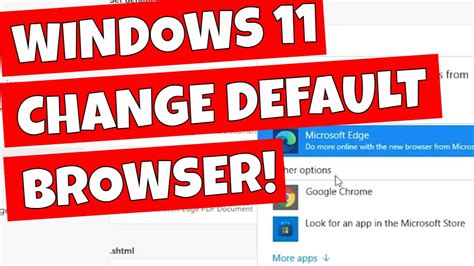 Change Default Browser In Windows 11 Swap From Edge To Chrome Youtube