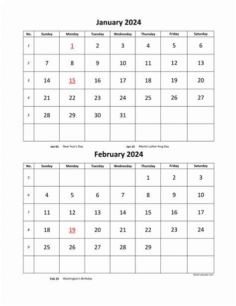 Free Download Printable Calendar 2024 2 Months Per Page 6 Pages