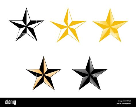 Set Of Five Colored Stars Stock Vector Image And Art Alamy