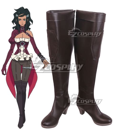 Tenrou Sirius The Jaeger Dorothea Black Brown Shoes Cosplay Boots