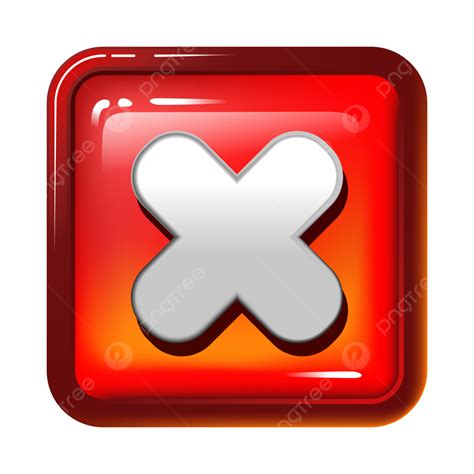 Red X Mark Icon Transparent Background