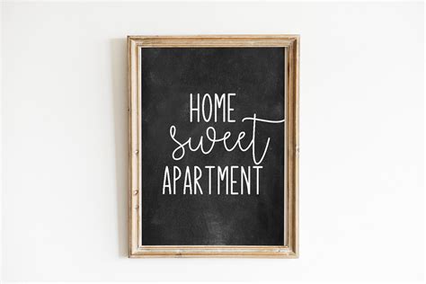 Home Sweet Apartment Digital Print Quotes Print Poster Etsy