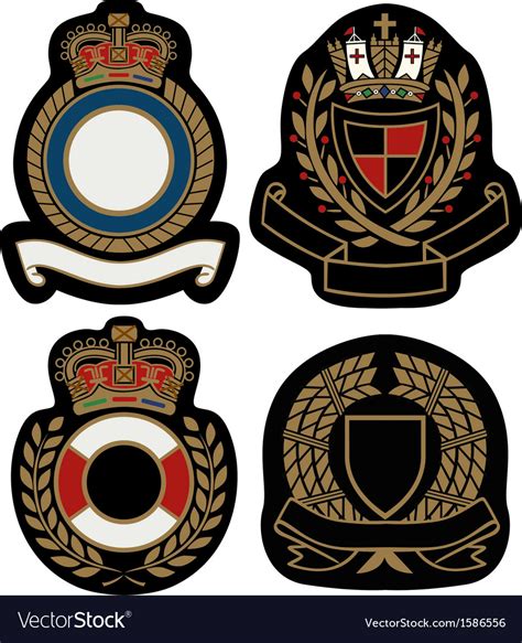 Royal Emblem Badge Shield Royalty Free Vector Image