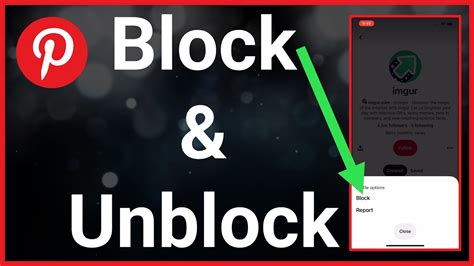 How To Block And Unblock Someone On Pinterest Youtube