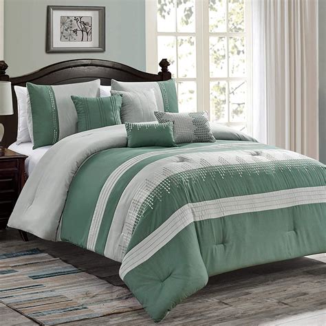 Sapphire Home Luxury 7 Piece Full Queen Comforter Set With Shams