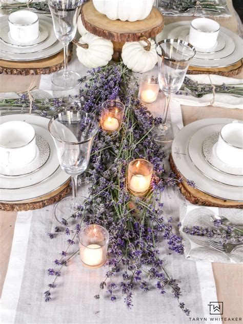 Fresh Lavender Fall Tablescape Taryn Whiteaker Designs Lavender