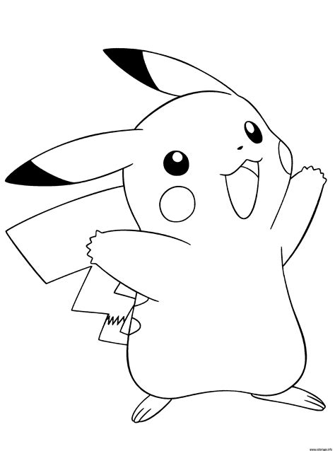 Coloriage Pokemon Noir Et Blanc Pikachu Dessin A Imprimer Pikachu