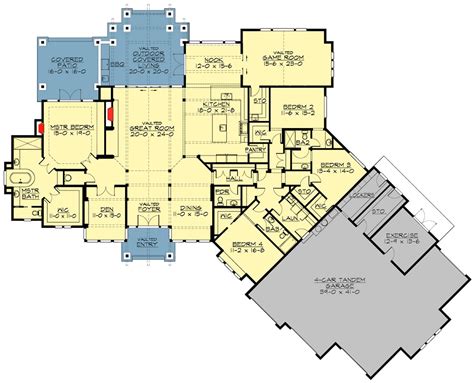 32 Amazing One Level Craftsman House Plan New Style