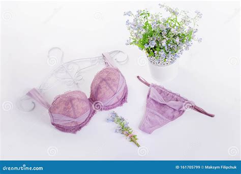 Bra And Panties With Flowers Stock Image Image Of Passion Flower