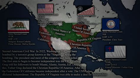 Second American Civil War 2022 Imaginarymaps
