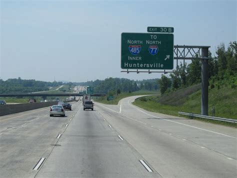 North Carolina Interstate 85 Southbound Cross Country Roads