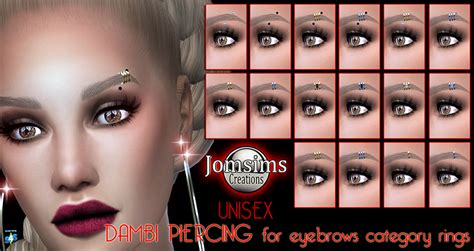Jomsimscreations Blog New Dambi Eyebrows Piercings Set Click Image To