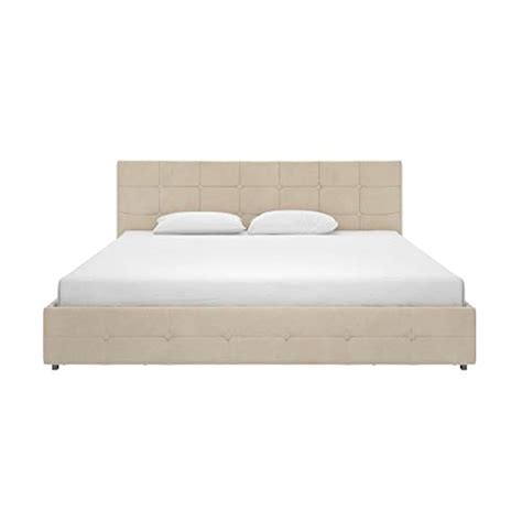 Dhp Rose Velvet Tufted Upholstered Platform Bed With Storage Ivory