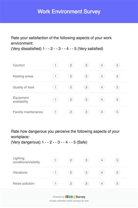 Work Questionnaire Template