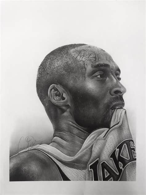 Kobe Bryant Pencil drawing by Vincent Duhig | Artfinder