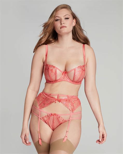 Sabinah Suspender In Coral By Agent Provocateur Sale