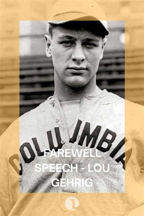 Farewell Speech Lou Gehrig Summary