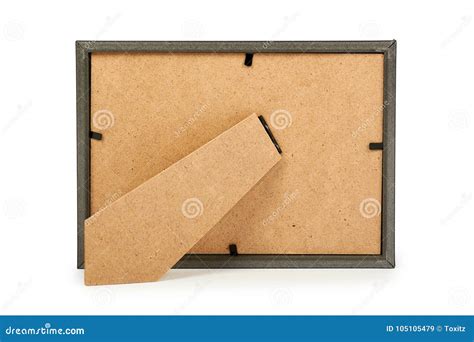 Back View Of Photo Frame Isolated On White Background Stock Image