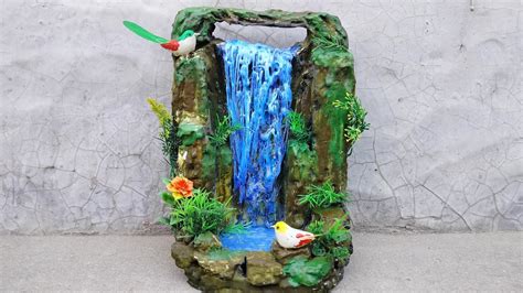Amazing Artificial Waterfall Fountain Showpiece Making Idea At Home