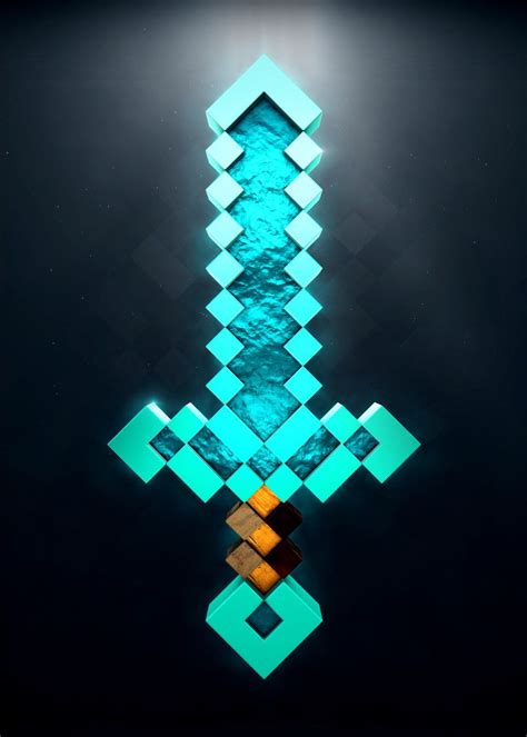 Enchanted Diamond Sword Minecraft Wallpapers Wallpaper Cave