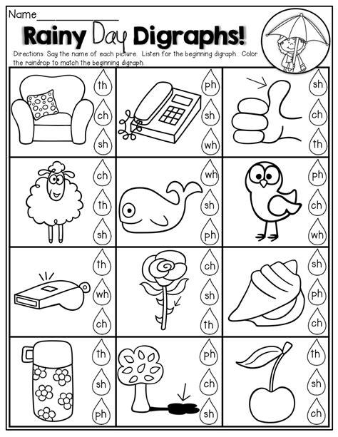 Digraph Worksheets For Kindergarten Studying Worksheets