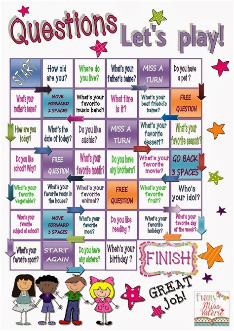 Question Words Learn English English Games Printable Board Games