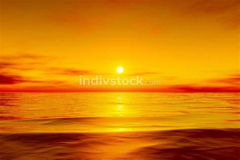 Beautiful Golden Ocean Sunset Backgrounds And Textures Indivstock