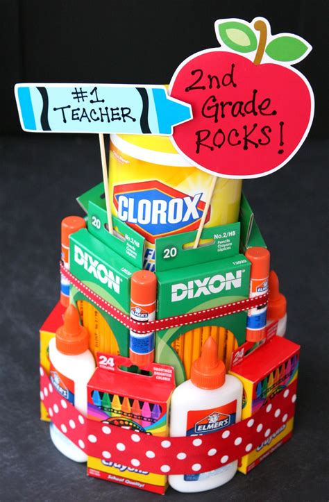 school supply cake diy teacher gifts teachers diy teacher gifts