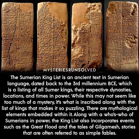 The Sumerian King List In 2021 Sumerian King List Weird History